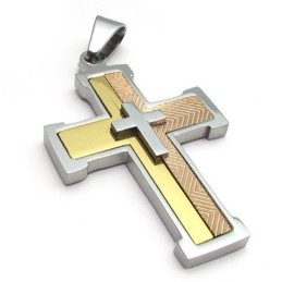 Design Moderno E Brillantezza Dei Colori Per Ottenere Calorosi Elogi Dai Clienti: Ciondolo A Croce In Titanio