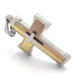 Design Moderno E Brillantezza Dei Colori Per Ottenere Calorosi Elogi Dai Clienti: Ciondolo A Croce In Titanio