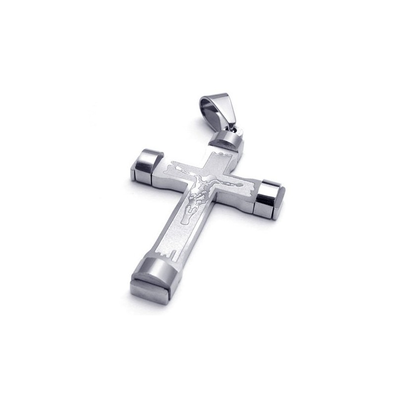 Ciondolo A Croce In Titanio Finemente Lavorato E Brillante, Venduto Bene In Tutto Il Mondo