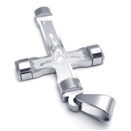 Ciondolo A Croce In Titanio Finemente Lavorato E Brillante, Venduto Bene In Tutto Il Mondo