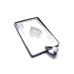 Collana Con Ciondolo A Forma Di Carte Da Gioco In Titanio Puro Da Uomo