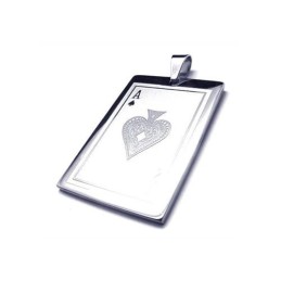Collana Con Ciondolo A Forma Di Carte Da Gioco In Titanio Puro Da Uomo