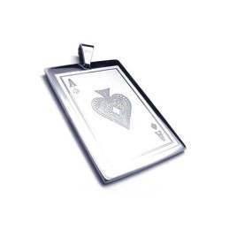 Collana Con Ciondolo A Forma Di Carte Da Gioco In Titanio Puro Da Uomo