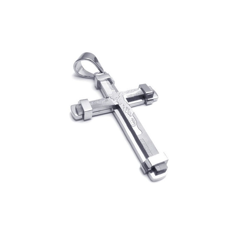 Ciondolo A Croce In Titanio Di Qualità Eccellente, Forma Elegante E Brillantezza Del Colore. Ciondolo A Croce In Titanio Di Qualità Eccellente, Forma Elegante E Brillantezza Del Colore.