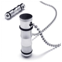 Collana Con Ciondolo In Titanio Puro Dorato E Argento