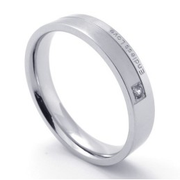 Anello In Titanio Di Qualità Stabile, Dalla Forma Elegante E Dal Colore Brillante.