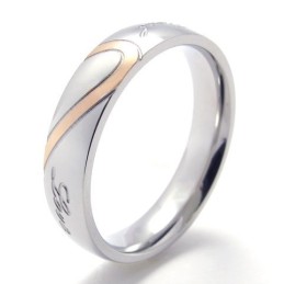 Anello In Titanio Di Qualità Superiore Con Brillantezza Dei Colori E Design Splendido