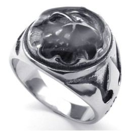 Anello In Titanio Di Alta Qualità Con Colori Delicati E Design Abile
